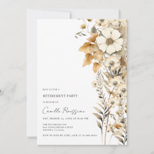 Invitation Boho Floral Fleur sauvage Retraite Party