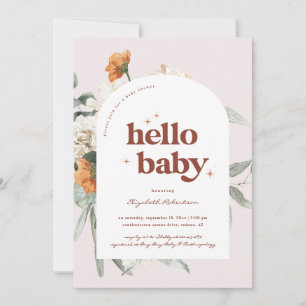 Invitation Boho Floral Greenery Botanique   Baby Shower
