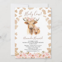 Boho Floral Highland Saint-Vache Baby shower
