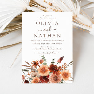 Invitation Boho Floral Mariage