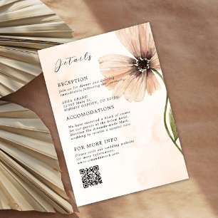 Invitation Boho Floral Rustic Automne Boîtier Mariage d'autom