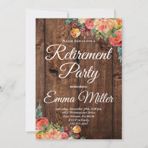 Invitation Boho Floral Rustic Retraite