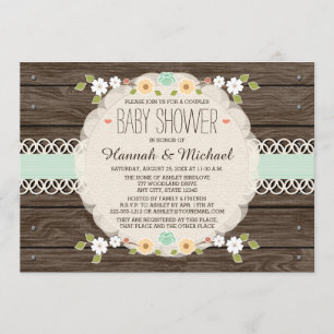 INVITATION BOHO FLORAL RUSTIQUE EN BON ÉTAT COUPLE