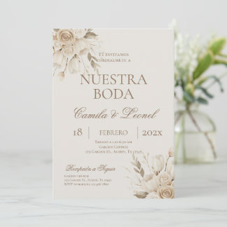Invitation Boho Floral Wedding in Spanish