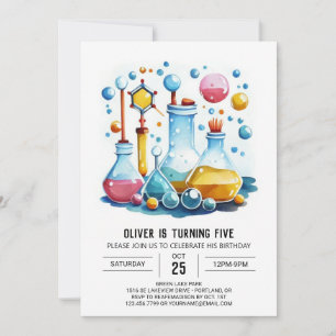 Invitation Boho Fusion Potion Scientifique Anniversaire