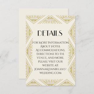 Invitation Boho Gatsby blank card