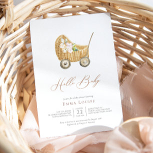 Invitation Boho Genre Neutral Nursery Hello Baby shower