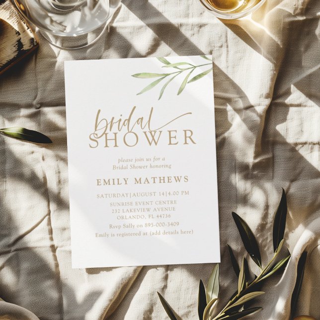 Invitation Boho Gold & Botanique Enterrement de Vie de Jeune  (Créateur téléchargé)