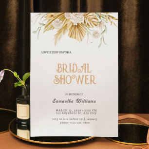Invitation Boho Gold Floral