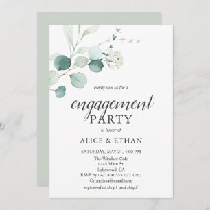 Invitation Boho Green Eucalyptus
