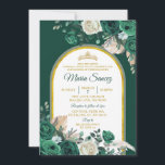Invitation Boho Green Gold Floral Mexicain Quinceañera<br><div class="desc">Boho Green Gold Floral Mexicain Quinceañera Invitation</div>