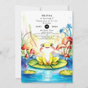 Invitation Boho Happy Frog Anniversaire