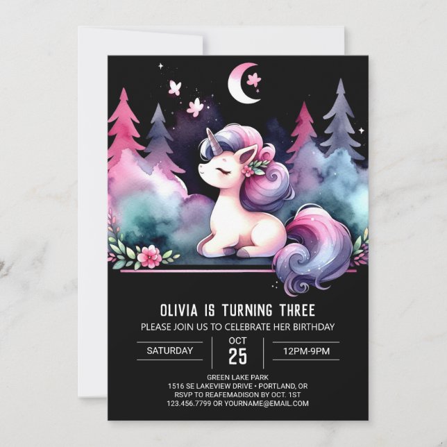 Invitation Boho Happy Horse Anniversaire (Devant)
