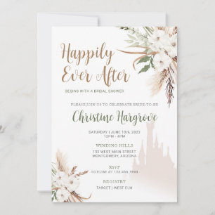 Invitation Boho Heureux Jamais Après La Fête des mariées