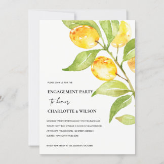 INVITATION BOHO JAUNE COULEUR D'EAU FOLIAGE FIANÇAILLES OLIVE