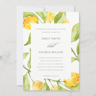 INVITATION BOHO JAUNE COULEUR D'EAU FOLIAGE MARIAGE OLIVE
