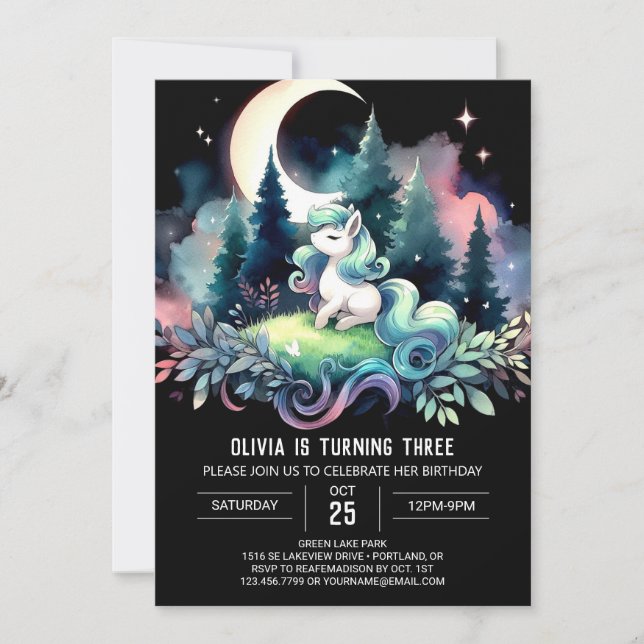 Invitation Boho Kids Horse Anniversaire (Devant)