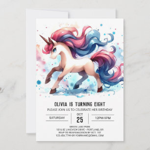 Invitation Boho Kids Horse Anniversaire
