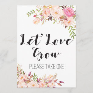 Invitation Boho Let Love Grow prend plaisir à vous faire déco