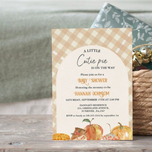 Invitation Boho Little Cutie Pie Thanksgiving Baby shower