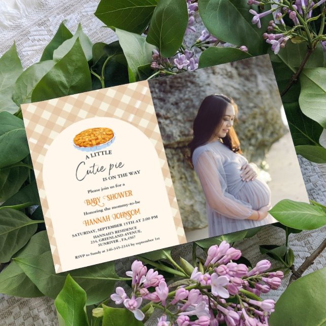 Invitation Boho Little Cutie Pie Thanksgiving Baby shower (Créateur téléchargé)