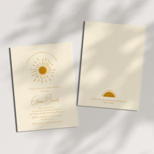 Invitation Boho Little Ray Of Sunshine   Baby shower beige