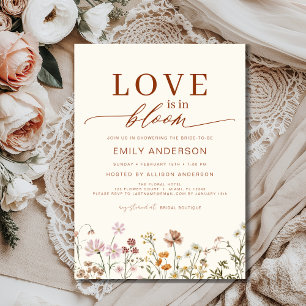 Invitation Boho Love est dans Bloom Fleur sauvage Fête des ma