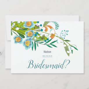 Invitation Boho Lys Floral moderne de vallée Bridesmaid