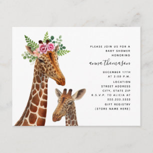 Invitation Boho Mama + Baby Giraffe Baby shower