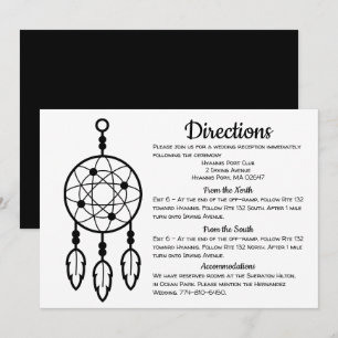 Invitation Boho Mariage Directions Dreamcatcher Black Détails