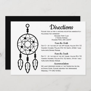 Invitation Boho Mariages Directions Dreamcatcher Détails noir