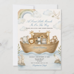 Invitation Boho Miracle est en route Fête de naissance de l'A