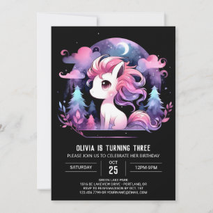 Invitation Boho Modern Horse Anniversaire