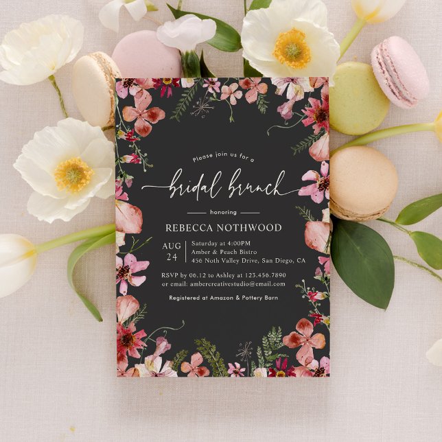 Invitation Boho moderne Botanique Floral Bridal Brunch Douche (Créateur téléchargé)