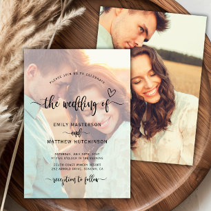 Invitation Boho moderne Mariage de photo de couverture de scr