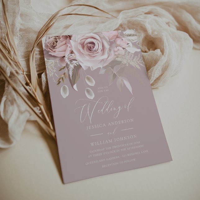 Invitation Boho moderne tendance Dusty Rose Blush Mariage (Créateur téléchargé)
