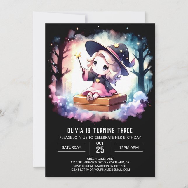 Invitation Boho Mystical Wizard Anniversaire (Devant)