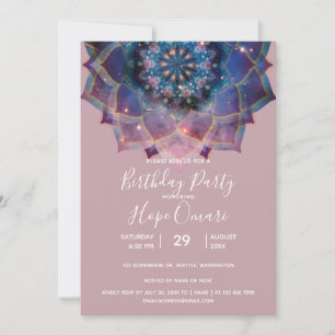 Invitation Boho Nebula Bloom   Conception de Mandala