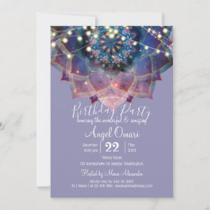 Invitation Boho Nebula Bloom   Conception de Mandala