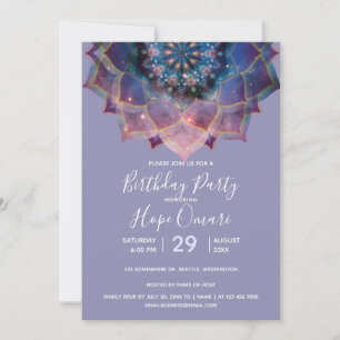 Invitation Boho Nebula Bloom   Conception de Mandala