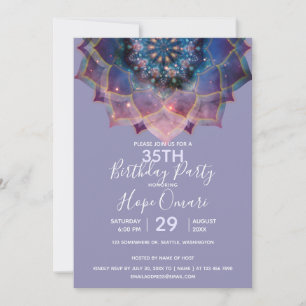 Invitation Boho Nebula Bloom   Conception de Mandala
