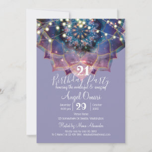 Invitation Boho Nebula Bloom   Conception Mandala