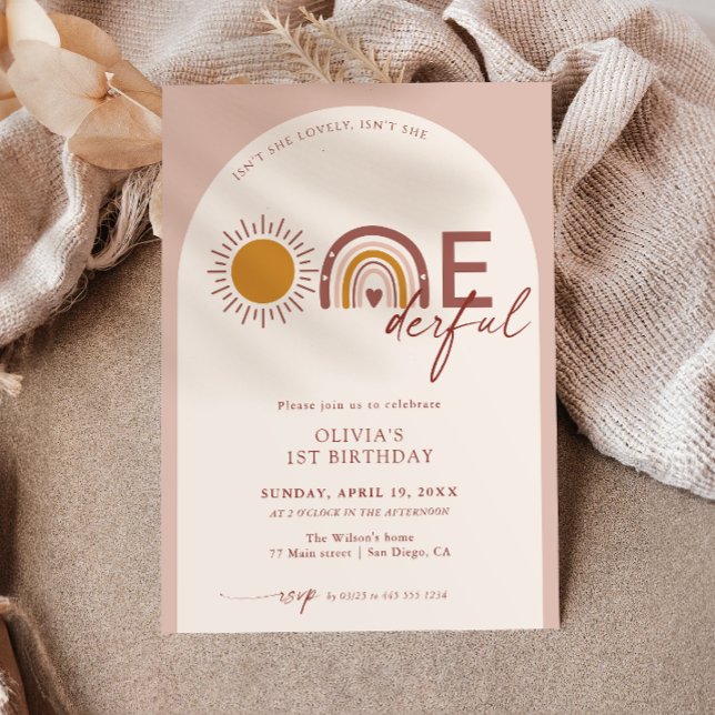 Invitation Boho N'est-elle pas une merveilleuse arche de 1er  (Créateur téléchargé)