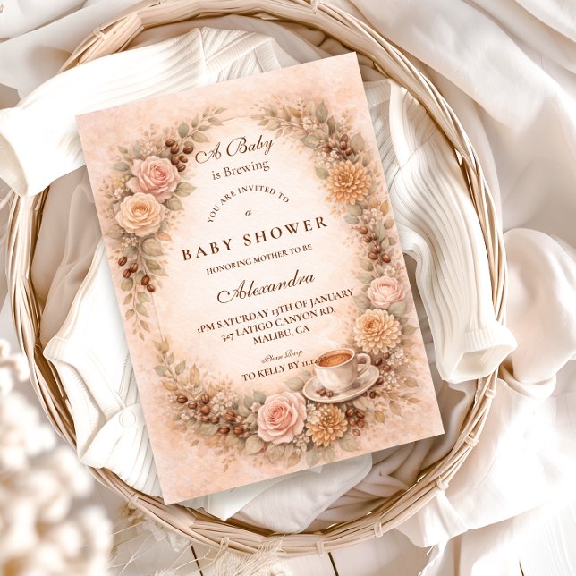 Invitation Boho Neutre Un Bébé Est En Route (Créateur téléchargé)