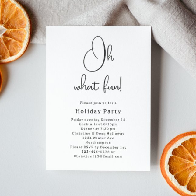 Invitation Boho Noël Oh Quelle Fun Party (Créateur téléchargé)