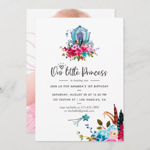 Invitation Boho Notre petite princesse n'importe quel âge fêt