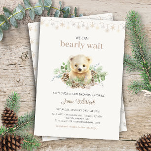 Invitation Boho Nous pouvons attendre le Baby shower d'hiver