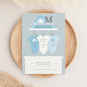 Invitation Boho Nursery Boy Baby shower