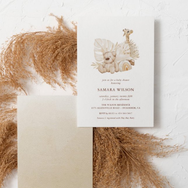 Invitation Boho Nursery Chic Baby shower (Créateur téléchargé)