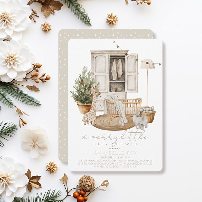 Invitation Boho Nursery Merry Little Baby shower (Créateur téléchargé)